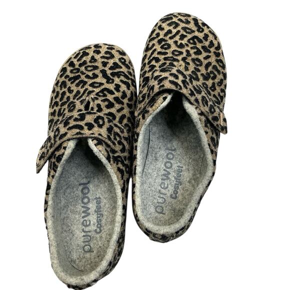 Cosyfeet Pure wool Indoor Outdoor Frieda Leopard Print Comfort Size 6 - Picture 6 of 15